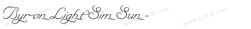 ByronLight SimSun字体转换